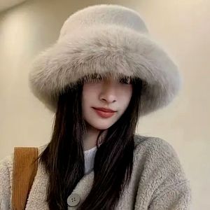 Winter White Faux Fur Thick Brim High Fashion Warm Designer Hat (NWT)